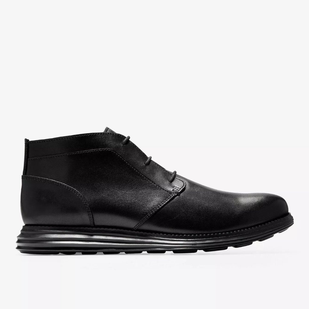 New! Cole Haan Riginal Grand Chukka Boot Black Leather C28212 11.5 M Dd273a